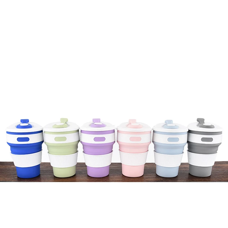 

350ML New Food Grade Creative Collapsible Foldable Silicone drink Sport Water Bottle Camping Travel CA