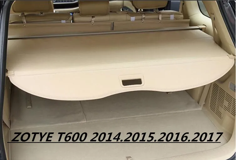 

JINGHANG Car Rear Trunk Security Shield Cargo Cover For ZOTYE T600 2014.2015.2016.2017 Auto Accessories (Black, beige)