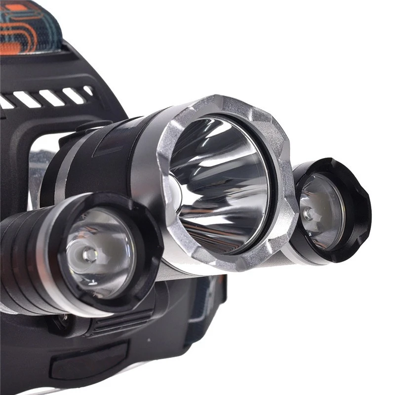 Супер яркий наголовный фонарь RJ3000 6000 люмен Cree XM L T6 для рыбалки охоты отдыха.|led