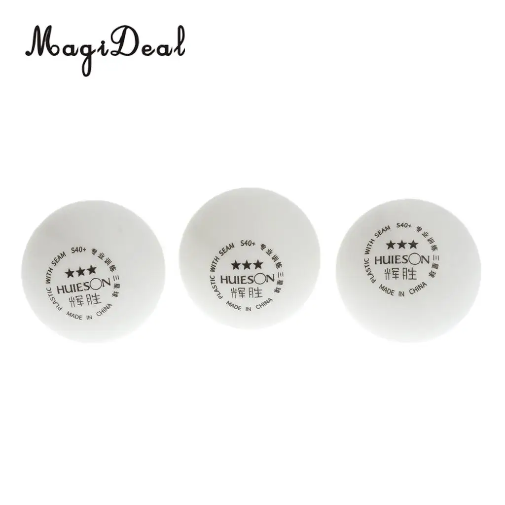 MagiDeal 3 Pieces 3-Star PREMIUM 40+mm Table Tennis Balls Plastic Ball Official Ball