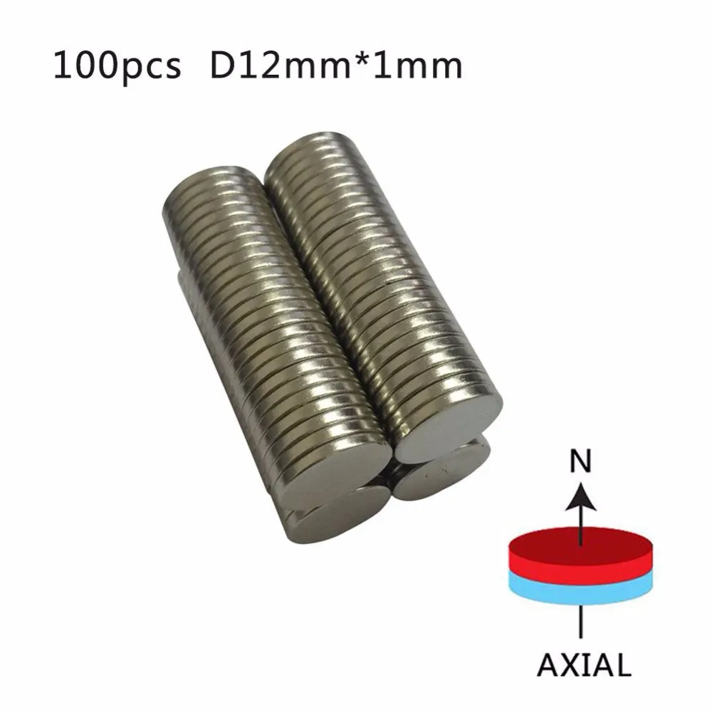 10/20/50/100 шт. N50 12 мм х 1 мм сильные круглые магниты Диаметр 12x1 мм неодимовый магнит редкоземельный магнит 12*1 мм