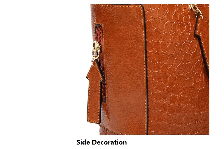 MJ Women Shoulder Bag Female Large PU Leather Women Handbag Crocodile Patterned Leather Tote Big Crossbody Handbag Messenger Bag (17)