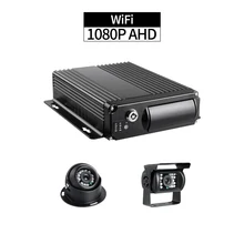 Wifi сеть 4CH SD карта Мобильный DVR ПК/телефон удаленный монитор g-сенсор I/O сигнализация с 2 шт ИК камеры ночного видения для автобуса