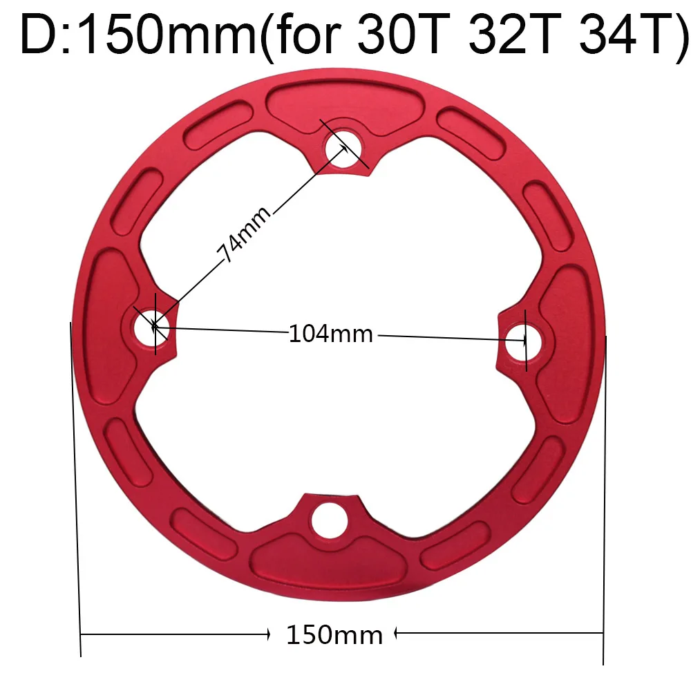 BCD104, 104, узкая широкая цепь, защита для горного велосипеда, защита от падений, защита для горного велосипеда, защита от падений, 30 T, 32 T, 34 T, 36 T, 38 T, 40 T, 42T - Цвет: red 30T 32T 34T