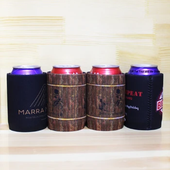 

200pcs/lot Print LOGO Beer Can Cooler Holder Beer Can Cover Custom Stubby Holders Neoprene Bottle Holder Can Cooler Wedding Gift