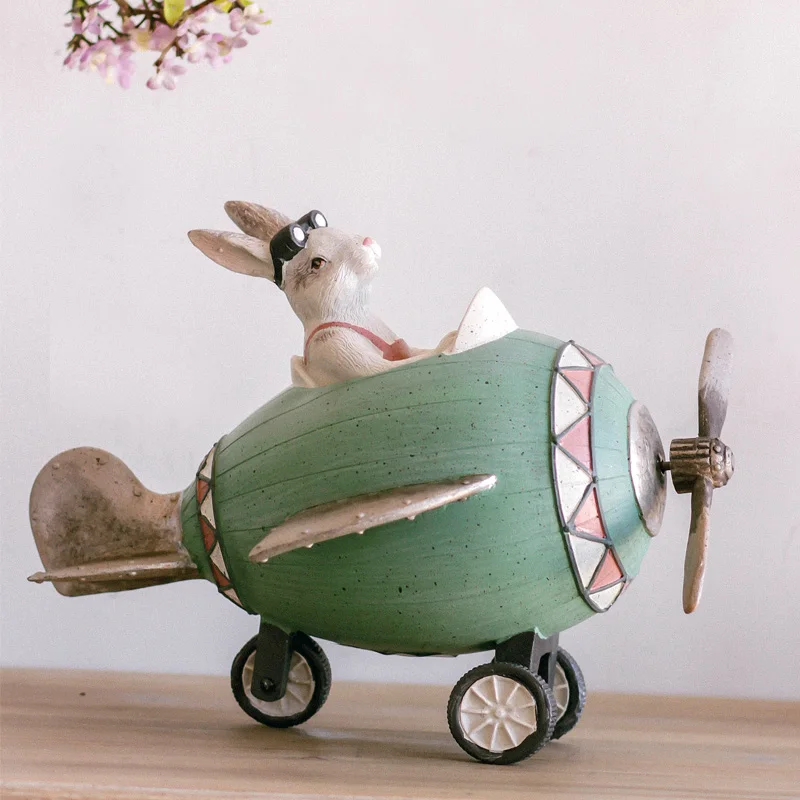 Кролик мотоцикл Anne Bunny украшение креативное для американской гостиной из