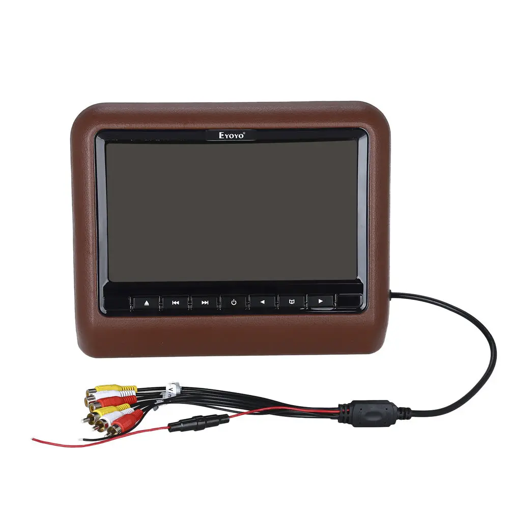 

Eyoyo 9" inch Car Clip on Headrest Monitor DVD USB SD Movie Game Player 2AV In/Out Built-in Speaker+Remote Control