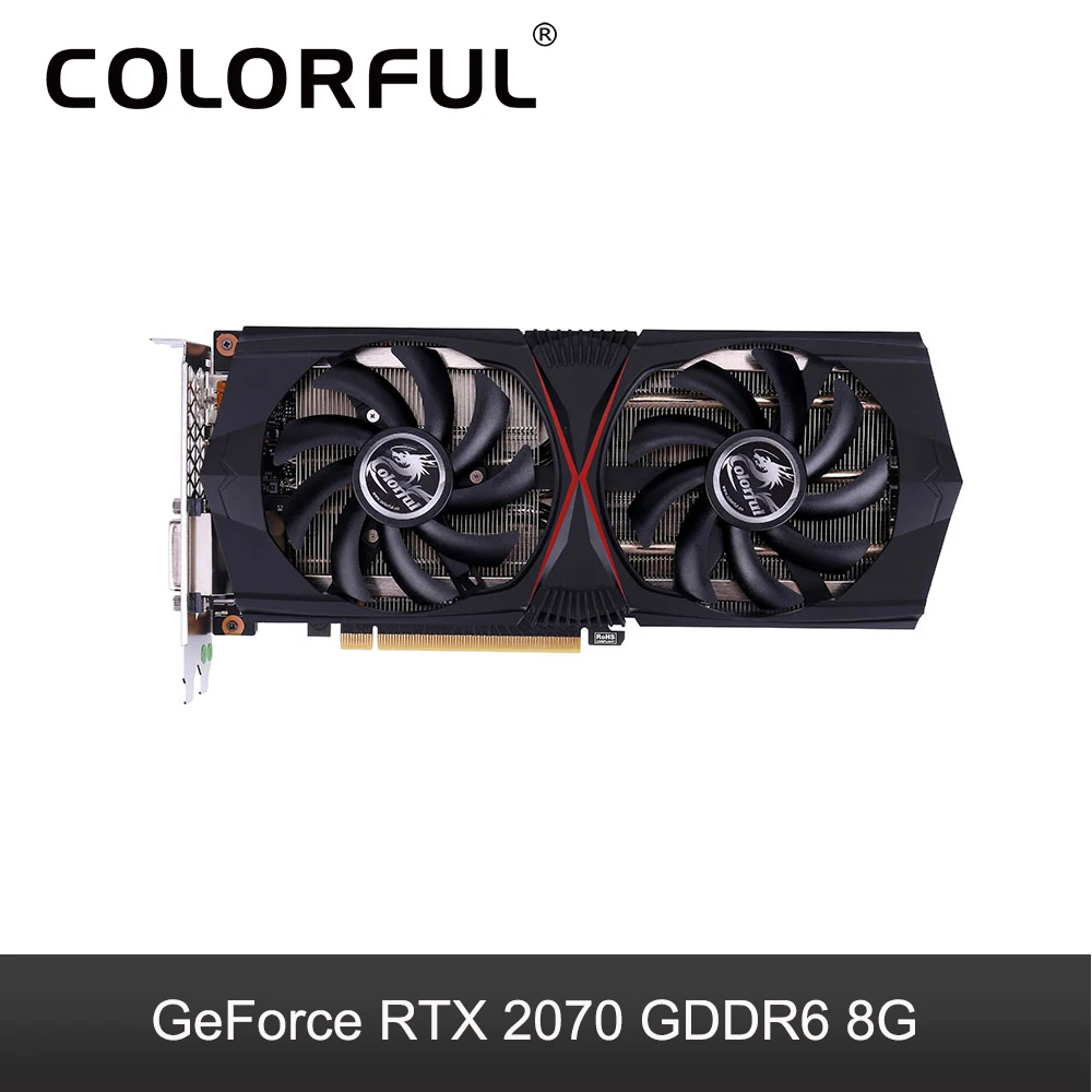 

Colorful GeForce RTX 2070 Video Card GPU GDDR6 8G 256 Bit TU106 Nvidia Gaming Graphic Card 1410/1620 Mhz HDMI DVI Ports