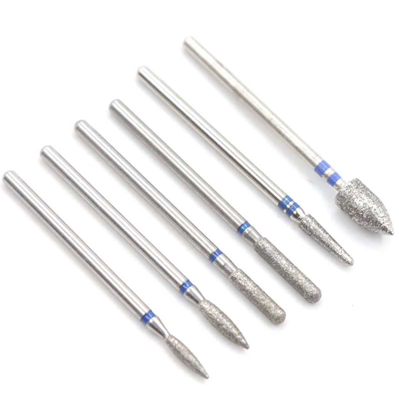 6PCS Diamond Cutters for Manicure Set Milling Cutters for Nail Silicone Ceramic Nail Drill Bits Set Milling Cutters for Pedicure