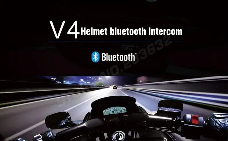 VNETPHONE 1200M BT мотоциклетный шлем Bluetooth гарнитура переговорные 4 всадника полностью дуплексная Беспроводная связь домофон