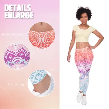 

2019 New Fashion Colour Pattern Women Leggings Quick-Drying Sweat Breathable Lady Fitness Pants Aztec Woman Leggings