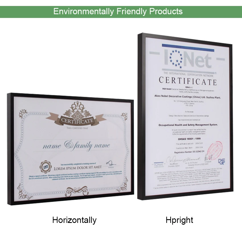 Metal Aluminum Photo Frame for Wall Hanging A3 A4 30x30 Certificate photo frame