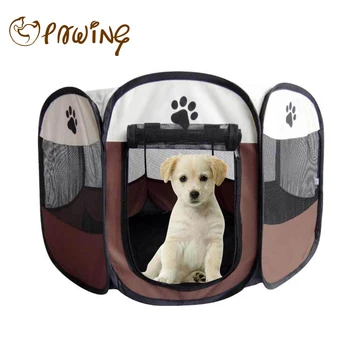 

Portable Folding Pet Tent Dog House Cage Dog Cat Tent Playpen Puppy Kennel Easy Operation Octagonal Fence Outdoor Supplie