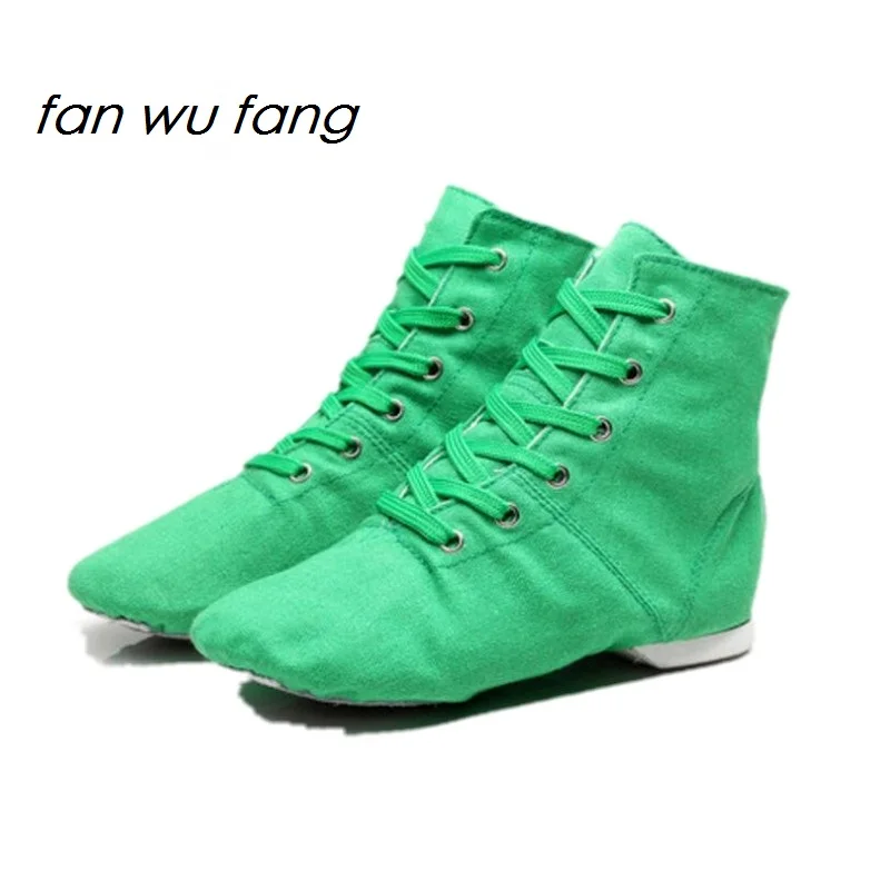 Fan wu fang/Новое поступление 2017 года зеленые парусиновые спортивные танцевальные