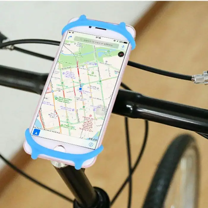 Discount Hot Selling Universal Bike Phone Holder Mount Anti Shake Silicone Soft Motorcycle Handlebar 4