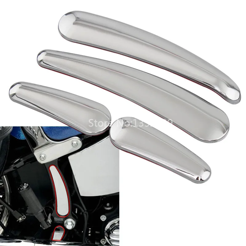Chrome Swingarm Frame Insert Set Fits For Harley Softail FLS FLSTN