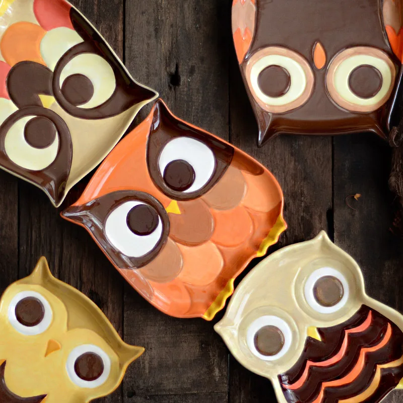 2017 Toddler Baby Kids Child Feeding Lid Training Bowl with Spoon Cartoon Cartoon owl shape Baby Feeding Ceramic Tableware Plat 2017 Toddler Baby Kids Child Feeding Lid Training Bowl with Spoon Cartoon Cartoon owl shape Baby Feeding Ceramic Tableware Plat