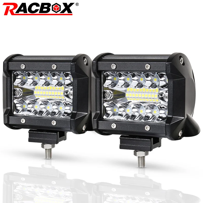 RACBOX 4 дюйма светодиодный рабочий светильник рейка 72 Вт 60 48 42 18 точечного