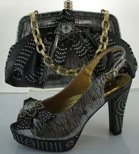 Neues Design Schuh Und Tasche Set Frauen Pumpen Afrikanische Passenden Italienischen Mode Schuhe Mit Passender Tasche Mit Steinen ME2219