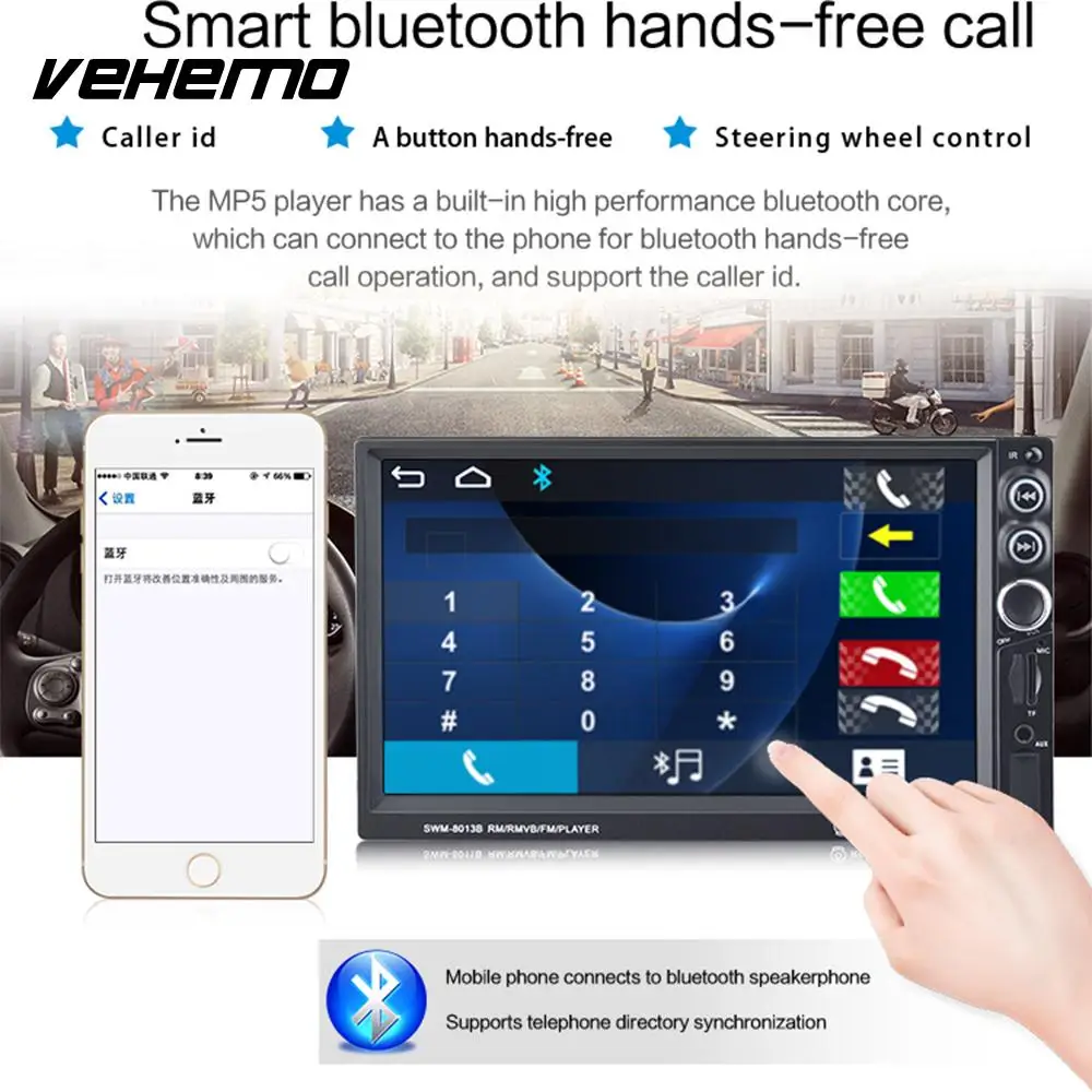 MP5 Player Car MP5 Touch Screen USB Premium in Dash Smart Hands Free