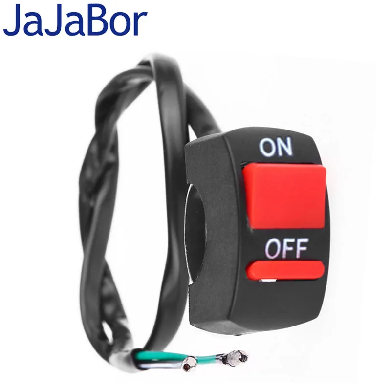 

JaJaBor Motorcycle Switch Handlebar Fog Light Switch ON-OFF Button 12VDC For U5 U7 LED Head Lamp Angel Eyes Light