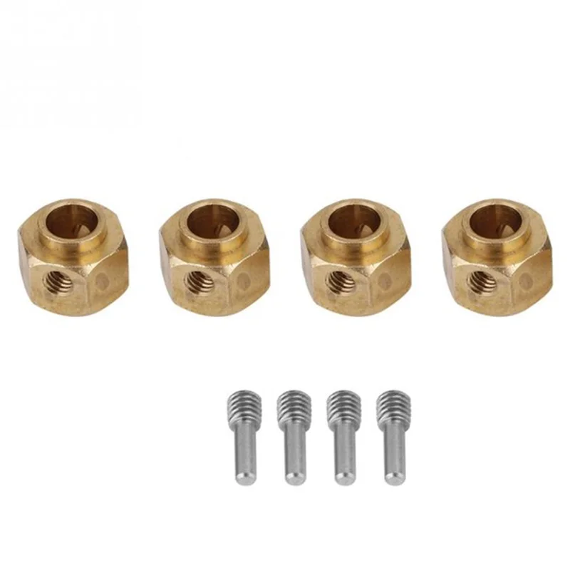 

Brass Hex Wheel Hub Simulation Model Crawler Upgrade Accessory Brass Hex Wheel Hub For Traxxas Trx-4 Rc Car