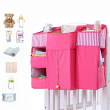 Комплект постельного белья для детской кровати, детская колыбель, органайзер для кровати, подвесная сумка для детских предметов первой необходимости, Жесткая Сумка для хранения подгузников, портативный детский карман для пеленок