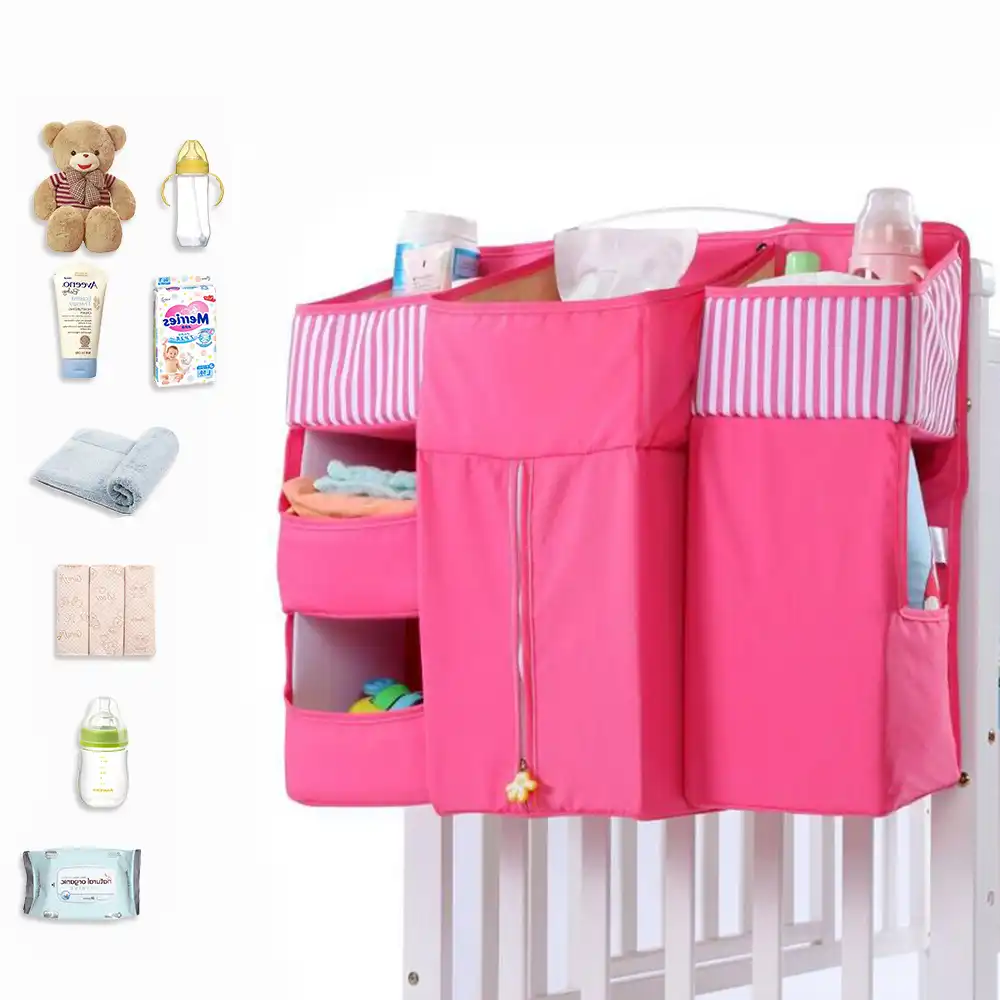 Комплект постельного белья для детской кровати, детская колыбель, органайзер для кровати, подвесная сумка для детских предметов первой нео...