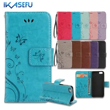 IKASEFU For iPhone 7 Case Stand Wallet Leather Case for iPhone 7 4.7 7Plus 6S 6 Plus SE 5S 5 4S 4 iPod Touch 5 6 Flip Cover Capa