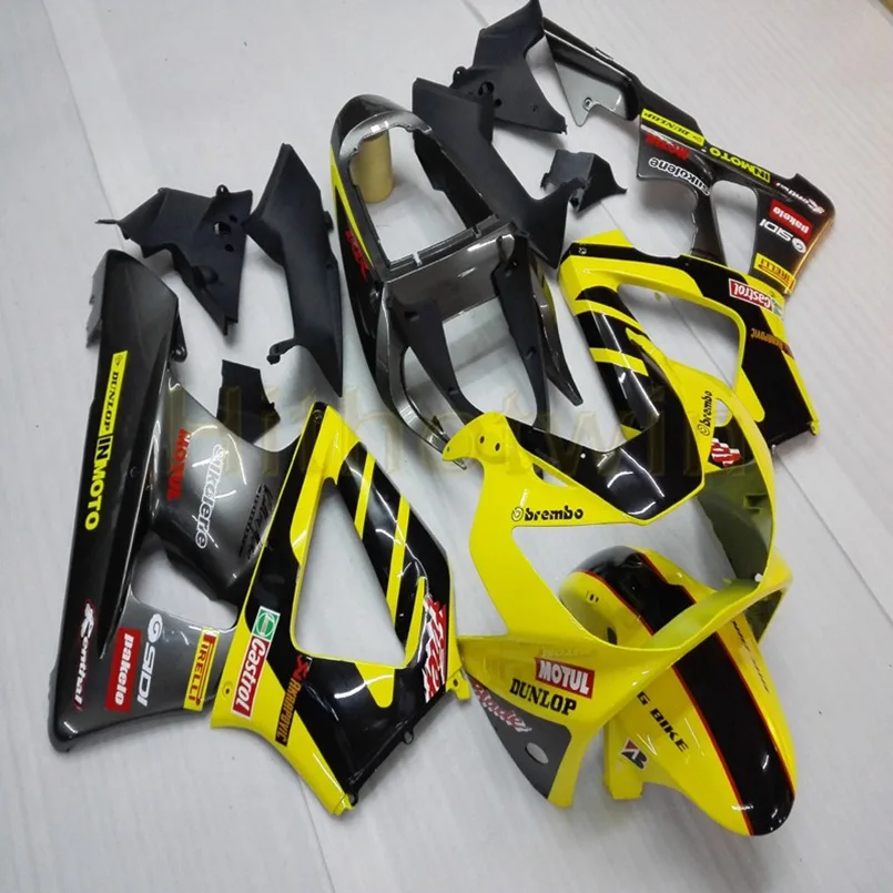

Custom motorcycle Fairings for CBR929RR 2000-2001 CBR 929 RR 00 01 ABS plastic kit+Botls+Injection mold yellow white M2