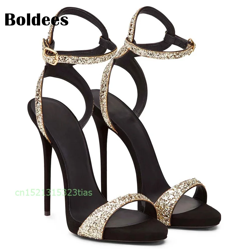 Correa De Showed Verano Más As Color Tacón Negro Mujeres Alto Estilete Gladiador Grande Sandalias Punta Abierta Tobillo Zapatos Tamaño 43 0pBqUwd