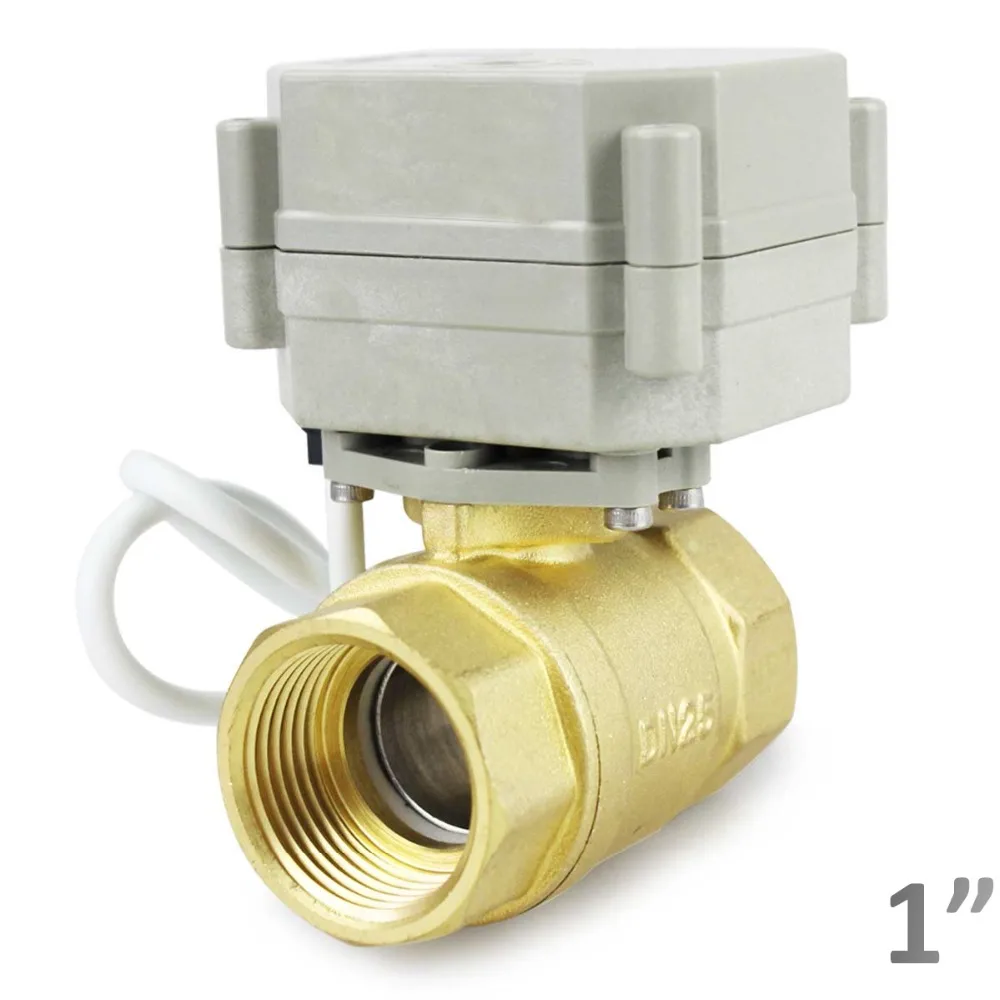 

1" DN25 DC12V 2 Way Motorized Ball Valve,Brass Position Feedback CR5-01 Ball Valve
