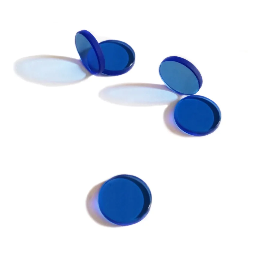 

5pcs QB1 Optical Blue Glass Blue Filter Blue Filter Transmits Blue Light 12.5*2mm