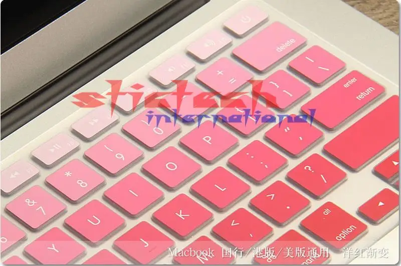 

by dhl or ems 1000pcs Keyboard Cover case for MacBook Air 11 13 inch Pro 13 15 Retina US alphabet Gradient Stickers Protector