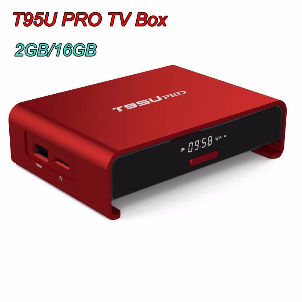 

10 Pieces T95U PRO Amlogic S912 Octa core ARM Cortex-A53 2GB/16GB Android 6.0 TV Box WiFi 2.4G/5.8G Kodi 17.0 H.265 4K Player