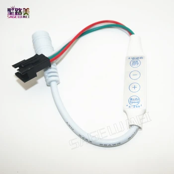 

DC5V-24V Mini 4key controller 3pin JST with DC plug connect DC5V DC12V WS2811 ws2812b 6812 1903 Dream Color LED Strip Light Tape