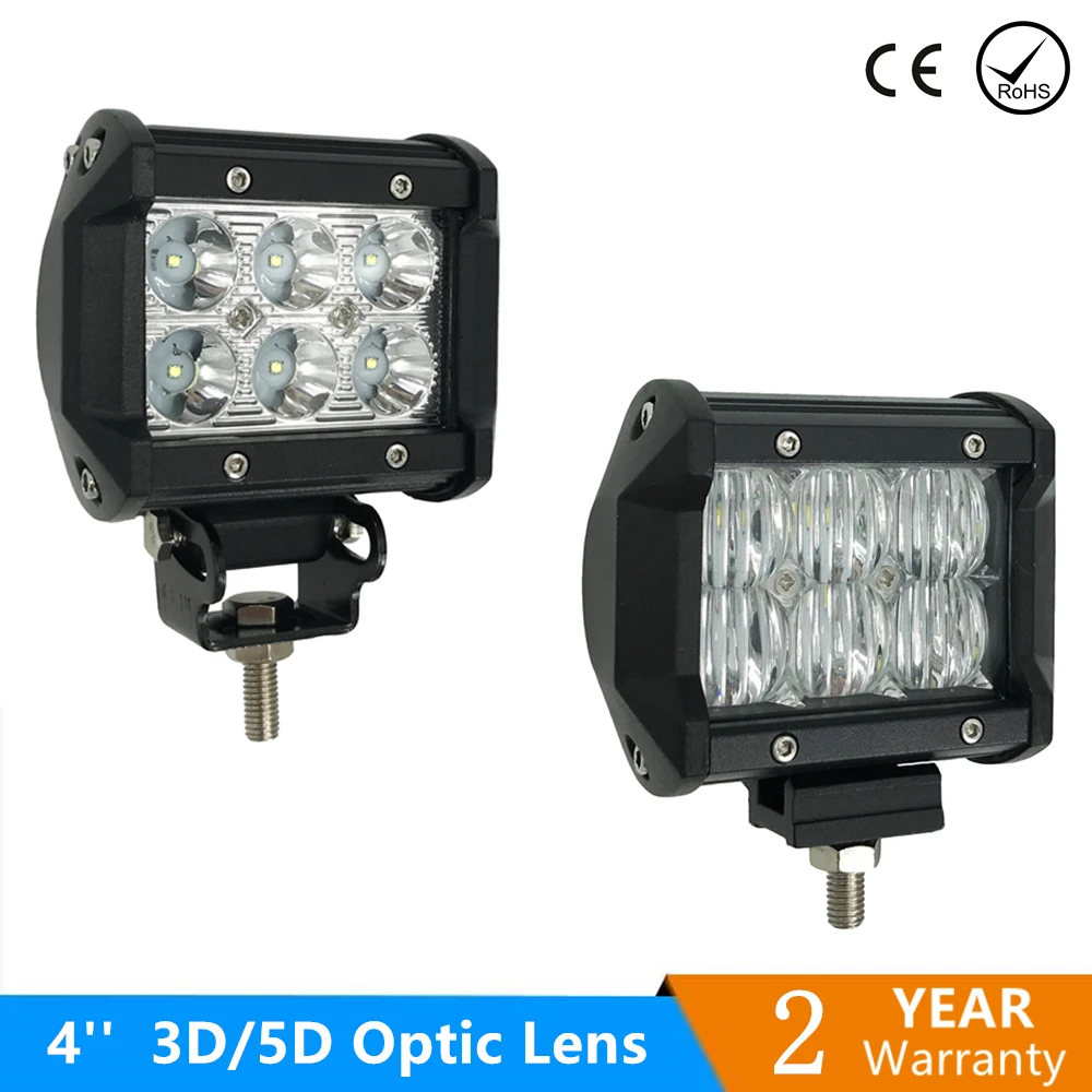 

4INCH 18W LED Work Light for Off road ATV SUV Boat Tractor Car 4WD 4x4 Truck Spot/Flood fog light LED Work light bar 12V 24V