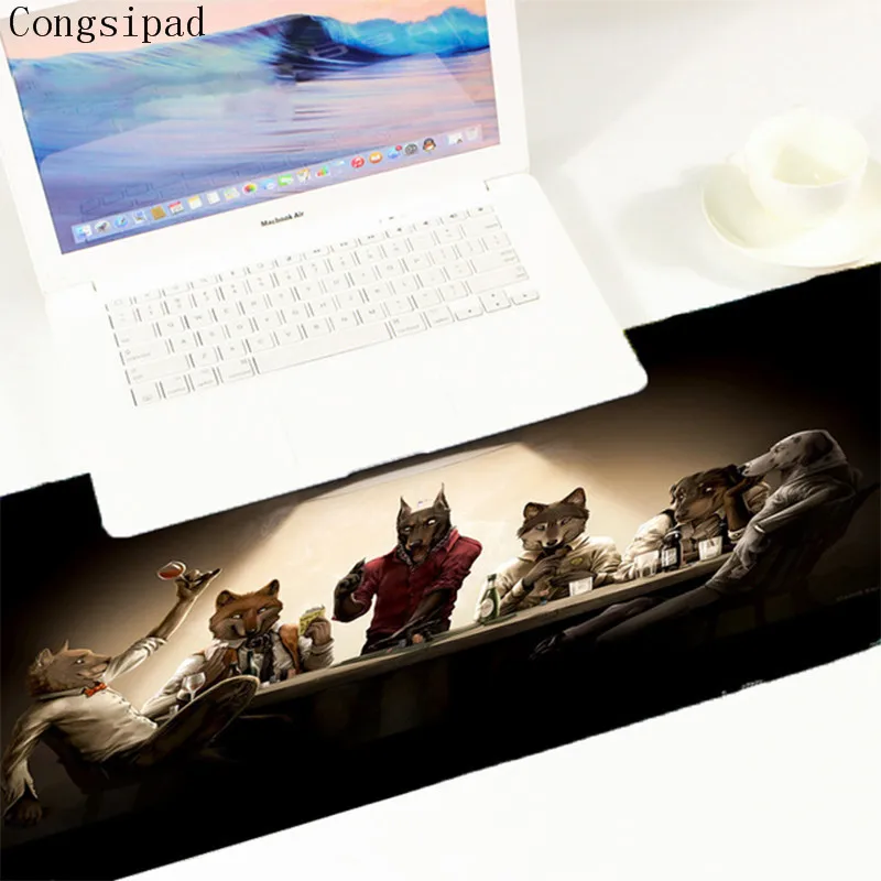 Congsipad high quality hot selling cat poker dog mousepad Pattern Mousepad Support DIY Custom for Light Novel Fans Game Player