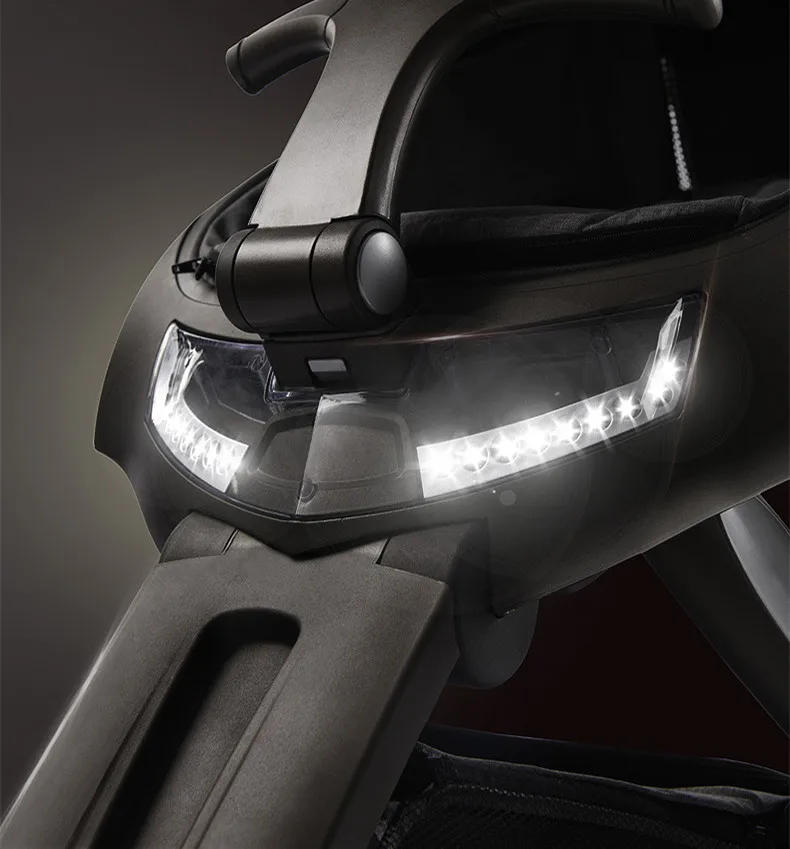 deitar para baixo simples dobrável portátil led carrinho de luz