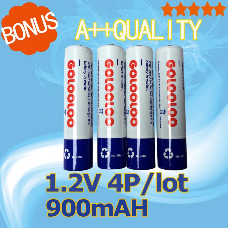 

4pcs AAA NI-MH 900mAh 1.2V Battery Low Self-discharge batteries High Persistence Rechargeable battery