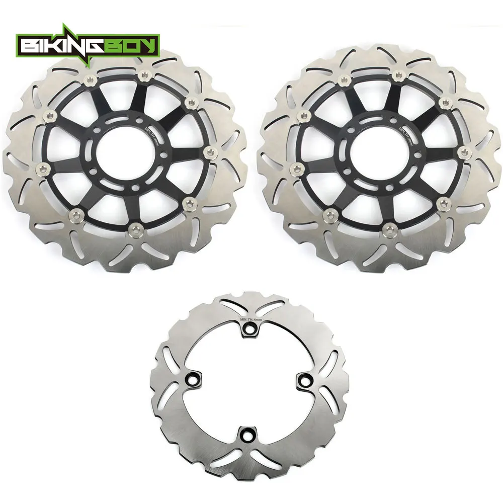 

BIKINGBOY for Triumph SPEED TRIPLE 1050 2005 2006 2007 Front Rear Brake Discs Rotors Disks Motorcycle Full Set Replacement Wave