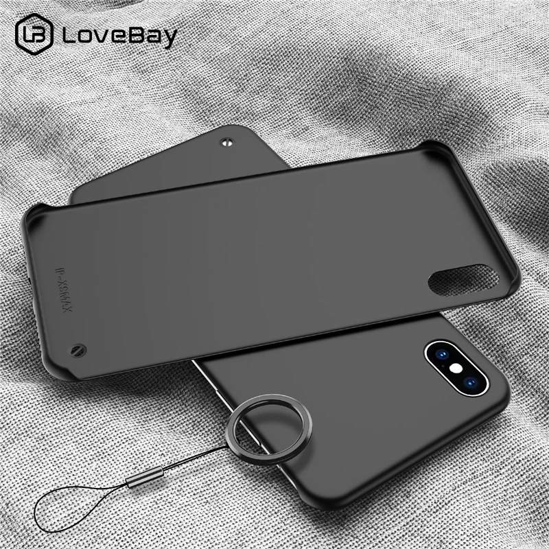 

Lovebay Newest Frameless Cases For iphone 7 Case Ultrathin Plain Shockproof Back Coer Case For iphone 8 7 6 6S Plus XS Max XR X