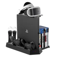 All in One PS VR Stand for PS4 PS4 Slim PS4 Pro Vertical Stand Cooling fan Controller Charging Station PSVR Glasses Holder All in One PS VR Stand for PS4 PS4 Slim PS4 Pro Vertical Stand Cooling fan Controller Charging Station PSVR Glasses Holder