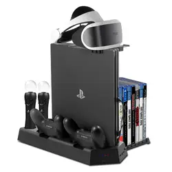 Все в одном PS VR подставка для PS4 PS4 тонкий PS4 Pro Vertical Stand системы охлаждения fan Controller зарядная станция PSVR очки держатель