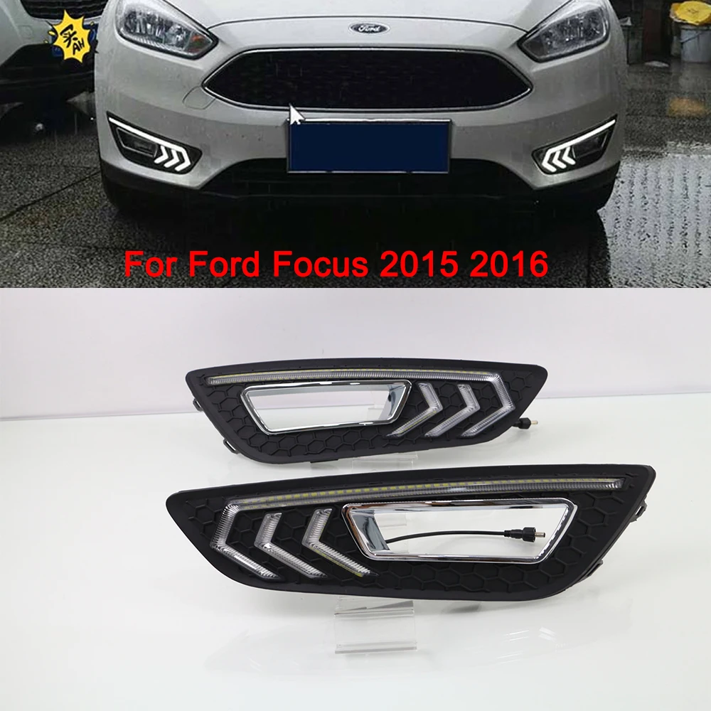 New Car LED DRL Daytime Running Lights kit for Ford Focus 2015 2016