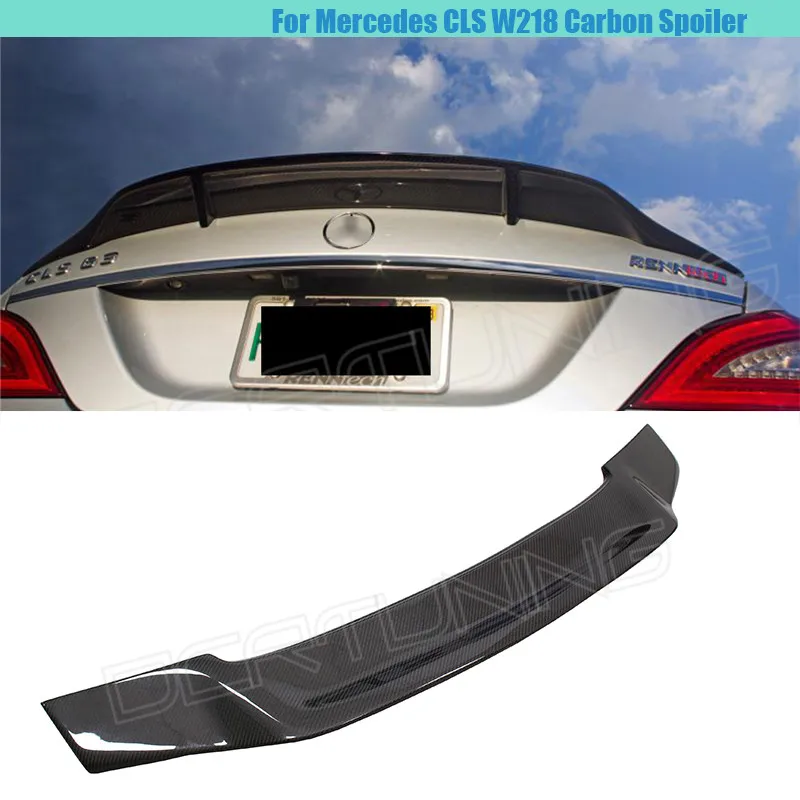 For Mercedes Benz CLS Class W218 CLS63 R Style Carbon Rear Wing Trunk Spoiler