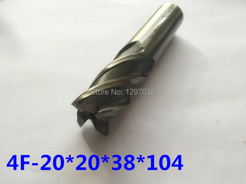 20mm Cutting Dia 4 Twist Flute HSS Flat End Drill Mill Cutter Tool