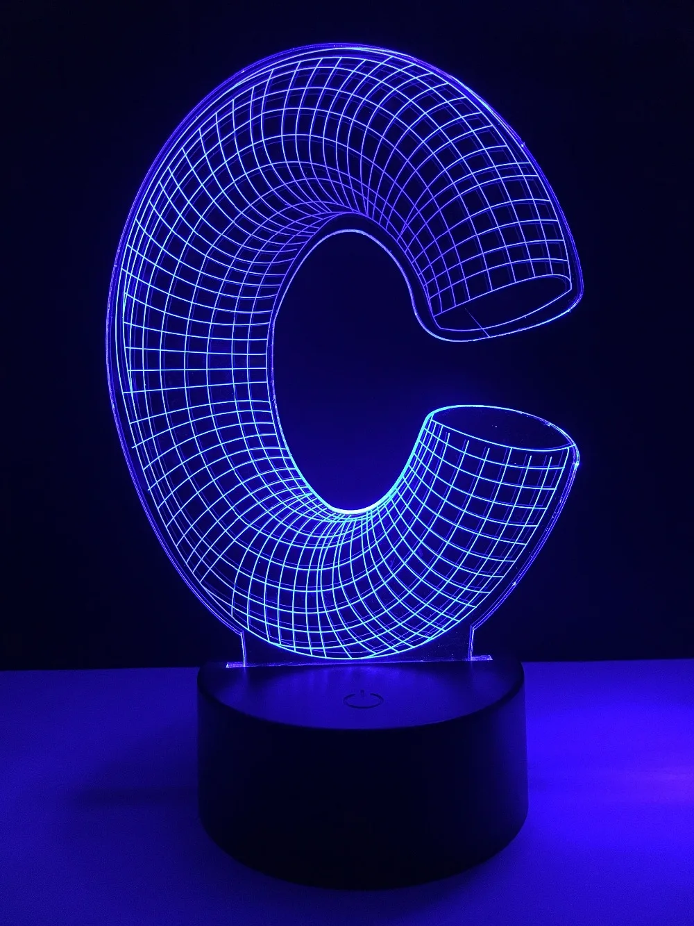 

2018 Amazing 3D Lamp alphabet letter C Multicolor Desk Table Night light Led Lighting Touch Remote Control home bar decoration