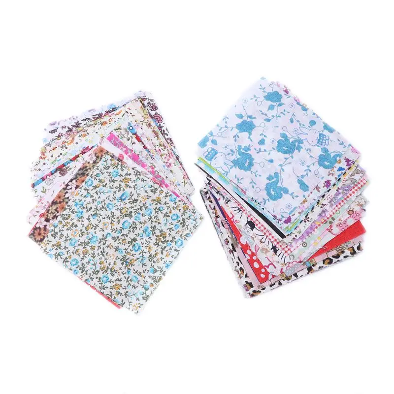 

30/50/60pcs Floral Cotton Fabric Bundle Patchwork Sewing Quilting Tissue Cloth Crafts DIY 10x10cm