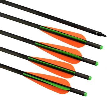 

12Pcs Carbon Crossbow Bolts 16" 18" 20" Shaft 4" Plastic Vane 125 Grain Screw Field Point Archery Bow Hunting US Free Shipping